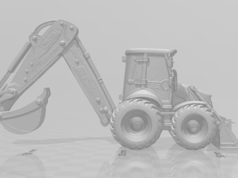 Bonecos estilo 3d manga anime coche camión camioneta tractor trator retro escavadeira caricato Modelo de impresión 3D