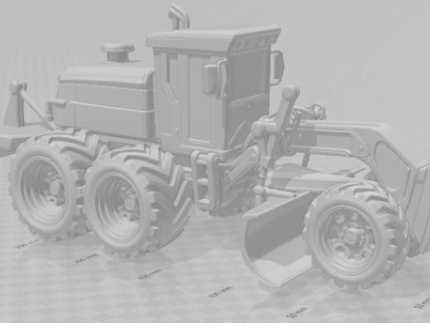 Bonecos 3d style manga anime car truck pickup tractor trator motoniveladora caricato 3D Print Model