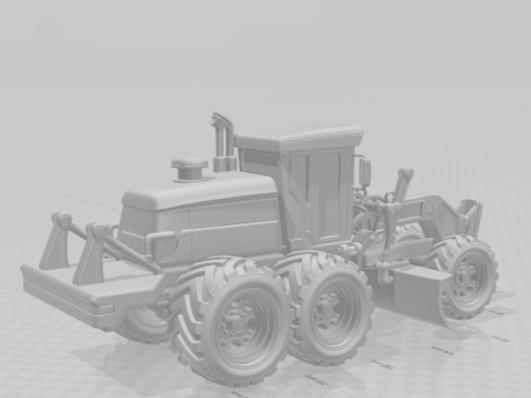 Bonecos 3D styl manga anime samochód ciężarówka pickup ciągnik traktor motoniveladora caricato Model do druku 3D