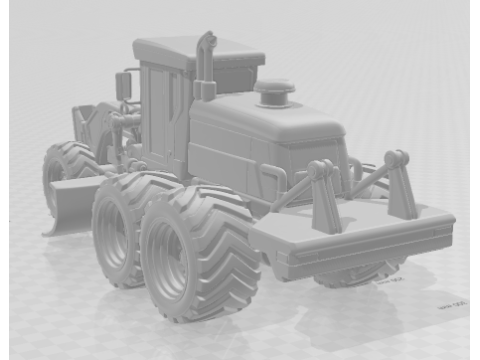 Bonecos 3D styl manga anime samochód ciężarówka pickup ciągnik traktor motoniveladora caricato Model do druku 3D