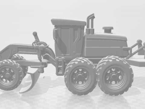 Bonecos 3d style manga anime car truck pickup tractor trator motoniveladora caricato 3D Print Model