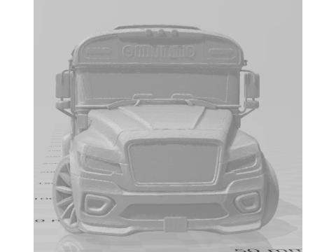 Bonecos 3d style manga anime car truck schoolbus caricato 3D Print Model