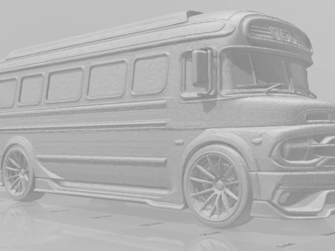 Bonecos 3d style manga anime car truck bus caricato 3D Print Model