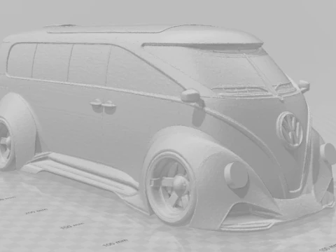 Bonecos 3d style manga anime car kombi bus caricato 3D Print Model