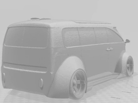 Bonecos 3d style manga anime car kombi bus caricato 3D Print Model