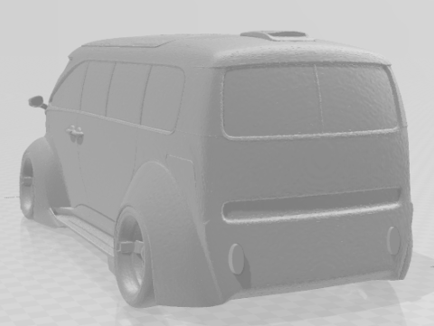 Bonecos 3d style manga anime car kombi bus caricato Modello di stampa 3D