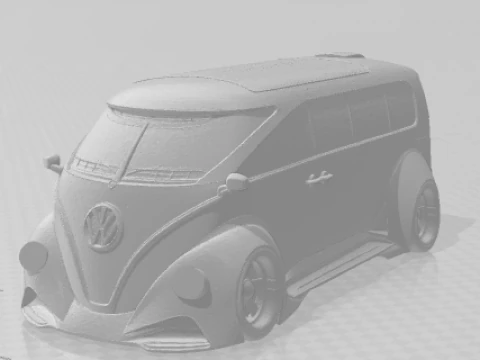 Bonecos 3d style manga anime car kombi bus caricato 3D Print Model