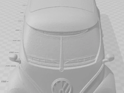 Bonecos 3d style manga anime mobil kombi bus caricato Model Cetak 3D