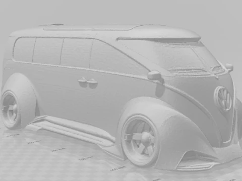 Bonecos 3d style manga anime car kombi bus caricato 3D Print Model