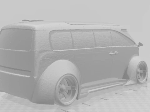 Bonecos 3d style manga anime car kombi bus caricato 3D Print Model