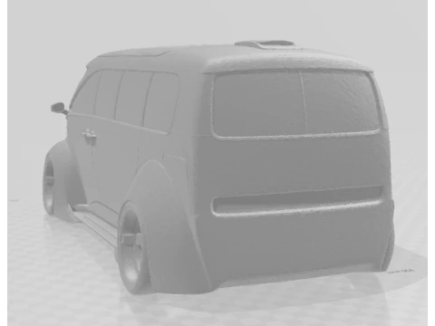 Bonecos 3d style manga anime car kombi bus caricato 3D Print Model