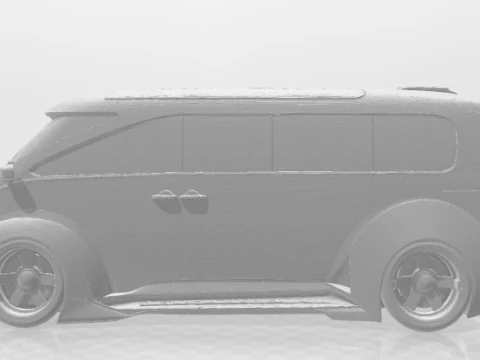 Bonecos 3d style manga anime car kombi bus caricato 3D Print Model