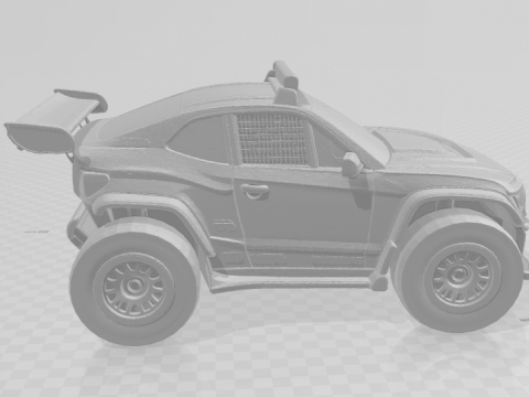 Bonecos 3d style manga anime car kart 4x4 buggy caricato 3D Print Model