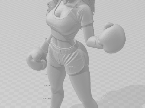 Bonecos 3D styl manga anime kobiety bokserki loli caricato Model do druku 3D