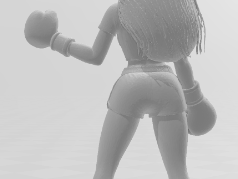 Bonecos 3D styl manga anime kobiety bokserki loli caricato Model do druku 3D