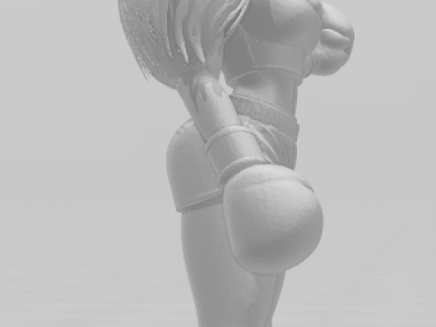 Bonecos 3D styl manga anime kobiety bokserki loli caricato Model do druku 3D