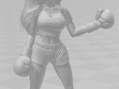 Bonecos 3D styl manga anime kobiety bokserki loli caricato Model do druku 3D