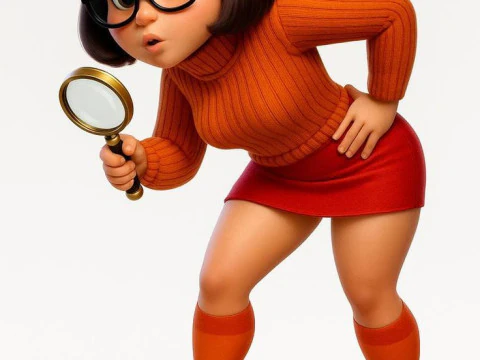 Bonecos 3d style manga anime women loli velma caricato 3D Print Model