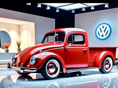 Bonecos 3d style manga anime fusca pickup caricato 3D Print Model