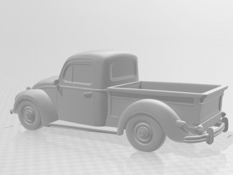 Bonecos 3d style manga anime fusca pickup caricato 3D Print Model