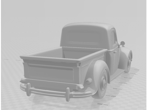 Bonecos 3d style manga anime fusca pickup caricato 3D Print Model