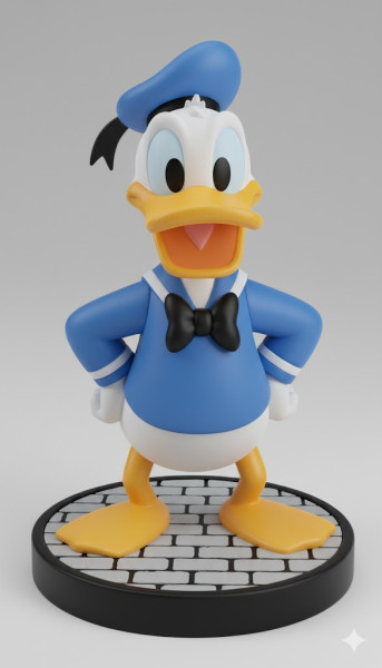 Bonecos 3d style manga anime pato donald duck caricato 3D Print Model .c4d .max .obj .3ds .fbx .stl .blend 