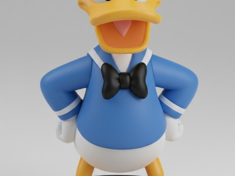 बोनकोस 3डी स्टाइल मंगा एनीमे पेटो डोनाल्ड डक कैरिकैटो 3D प्रिंट मॉडल