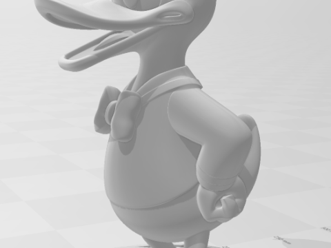 Bonecos 3d style manga anime pato donald duck caricato 3D Print Model