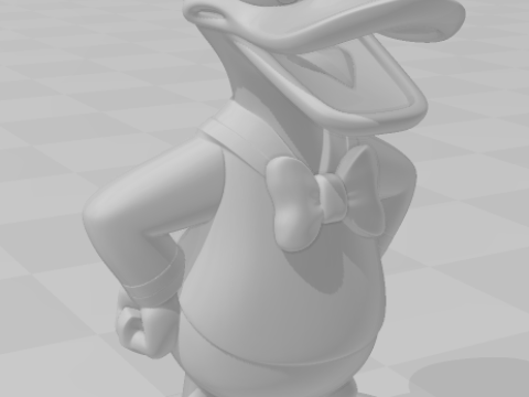 Bonecos 3d style manga anime pato donald duck caricato 3D Print Model