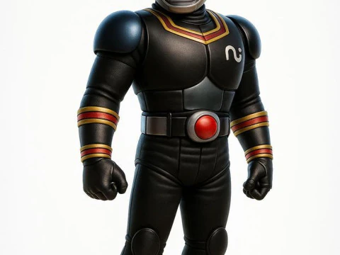 Bonecos 3d style manga anime black kamen rider caricato Model Cetak 3D