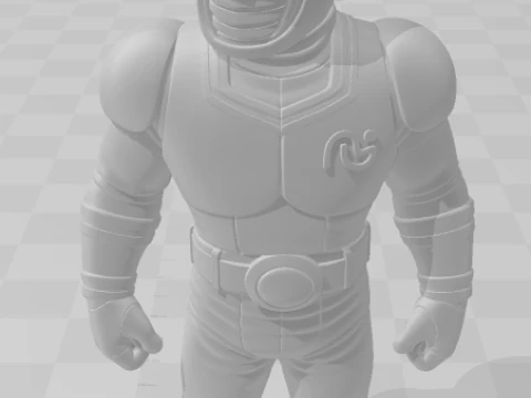 Bonecos 3d style manga anime black kamen rider caricato 3D Print Model