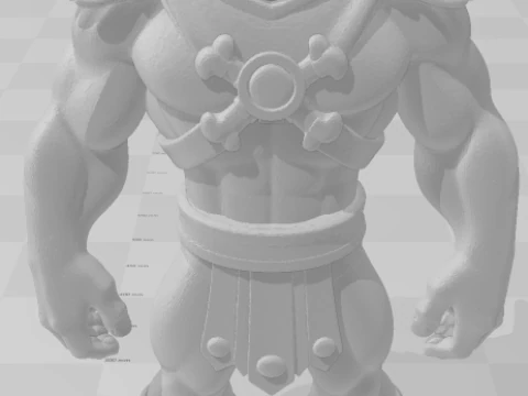 Bonecos 3d style manga anime esqueleto master of universe caricato 3D Print Model
