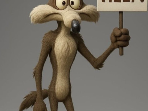 Bonecos 3d style manga anime coyote warner caricato Modello di stampa 3D