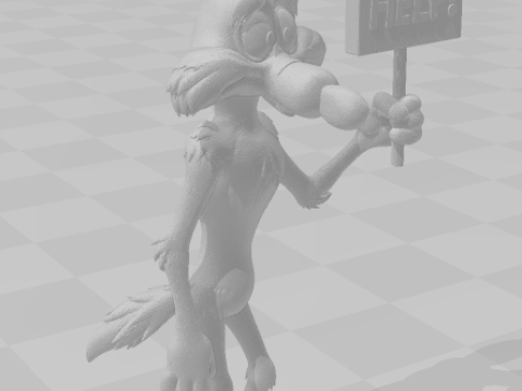 Bonecos 3D 风格漫画动漫狼华纳 caricato 3D 打印模型