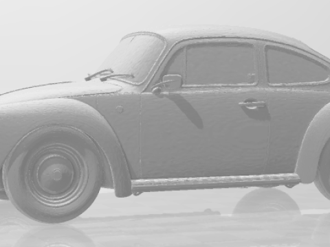 Bonecos 3D-Stil Manga Anime Auto Porsche Caricato 3D Druckmodell