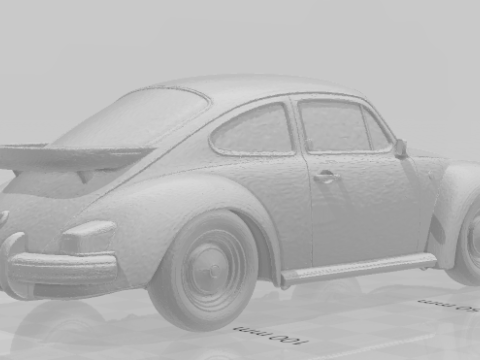 Bonecos 3D-Stil Manga Anime Auto Porsche Caricato 3D Druckmodell