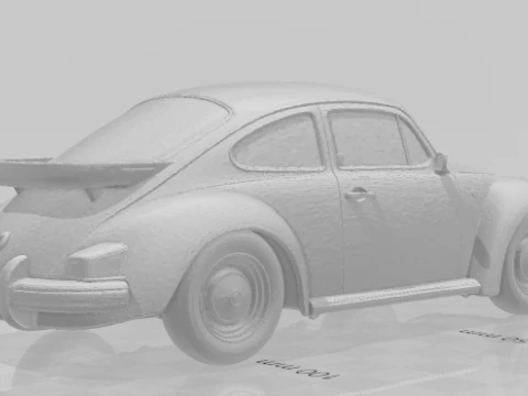 Bonecos 3d style manga anime car porsche caricato 3D Print Model