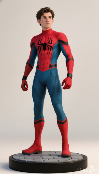 Bonecos style 3d manga anime homme style spiderman caricato Modèles 3D en vedette .c4d .max .obj .3ds .fbx .stl .blend