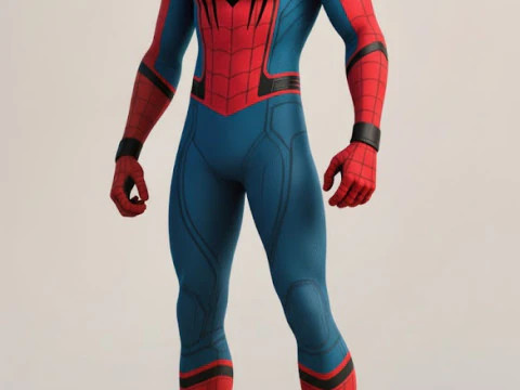 Bonecos 3d style manga anime man style spiderman caricato 3D Print Model