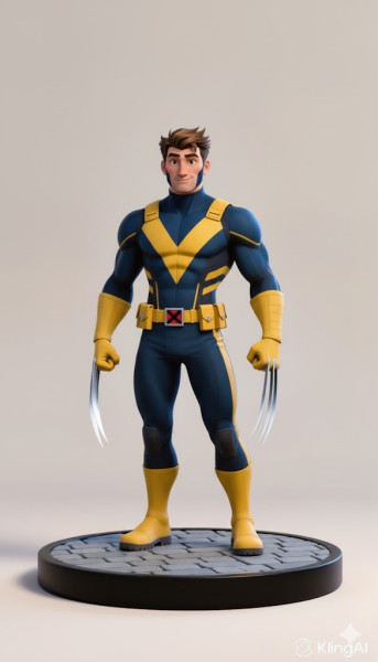 Bonecos 3d style manga anime man style wolverine caricato Model Cetak 3D .c4d .max .obj .3ds .fbx .stl .blend 