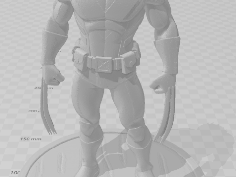 Bonecos 3d style manga anime man style wolverine caricato Model Cetak 3D