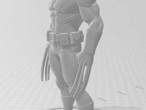 Bonecos 3d style manga anime man style wolverine caricato Model Cetak 3D