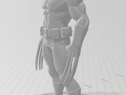 Bonecos 3d style manga anime man style wolverine caricato 3D Print Model
