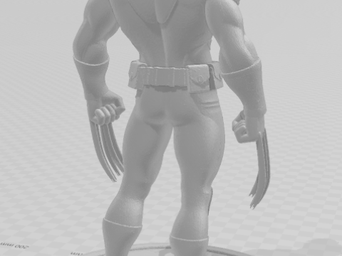 Bonecos 3d style manga anime man style wolverine caricato Model Cetak 3D