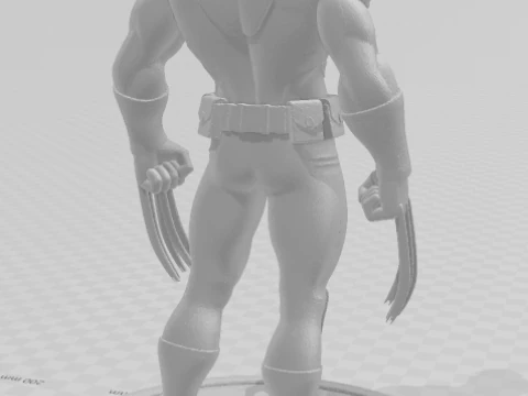 Bonecos 3d style manga anime man style wolverine caricato 3D Print Model