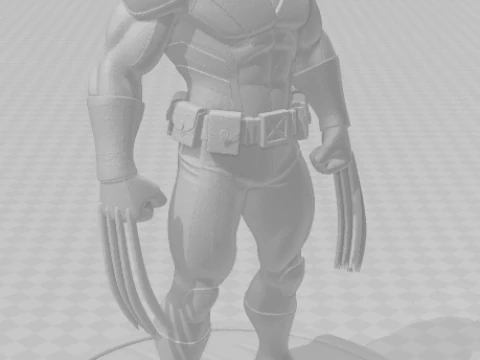Bonecos 3d style manga anime man style wolverine caricato 3D Print Model