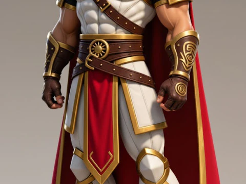 Bonecos 3d style manga anime man style warrior guerreiro caricato 3D Print Model