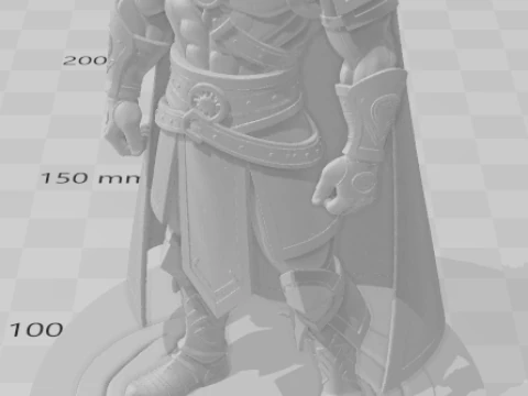 Bonecos 3d style manga anime man style warrior guerreiro caricato 3D Print Model