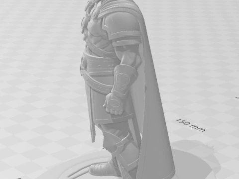 Bonecos 3d style manga anime man style warrior guerreiro caricato 3D Print Model