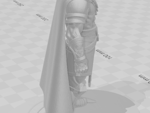 Bonecos 3d style manga anime man style warrior guerreiro caricato 3D Print Model